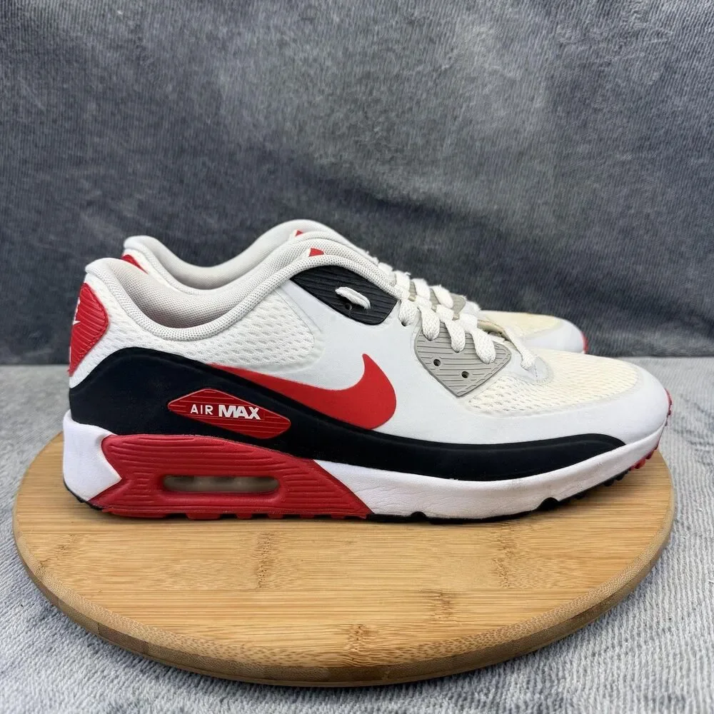 Nike Air Max 90 G Shoes Mens Size 10 White Red Golf Athletic Sneakers DX5999-162